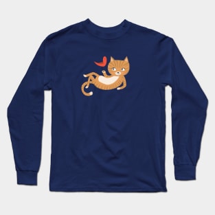 Cat and Bird Long Sleeve T-Shirt